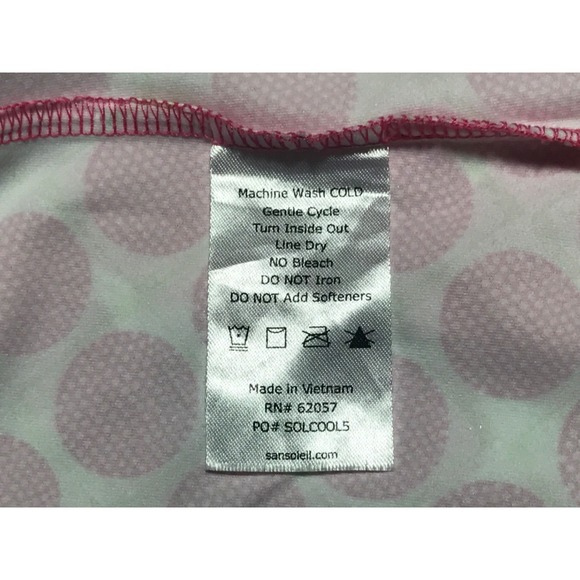 SanSoleil 1/4 Zip Long Sleeve Top‎ womens Small Pink Golf Balls Print UPF 50 - Picture 9 of 9